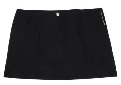 Y's Wool Blend Hem Panel Design Skirt Black Size 3