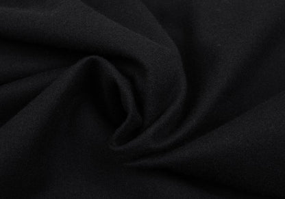 Y's Wool Blend Hem Panel Design Skirt Black Size 3