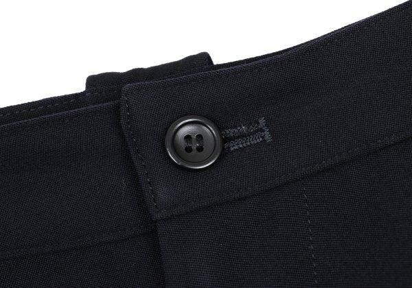 Y's Wool Gabardine Two-Tuck Wide Pants Navy Size M