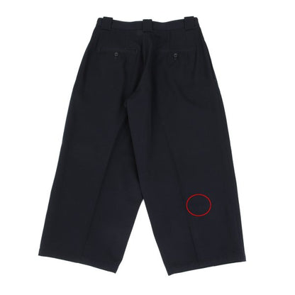 Y's Wool Gabardine Two-Tuck Wide Pants Navy Size M