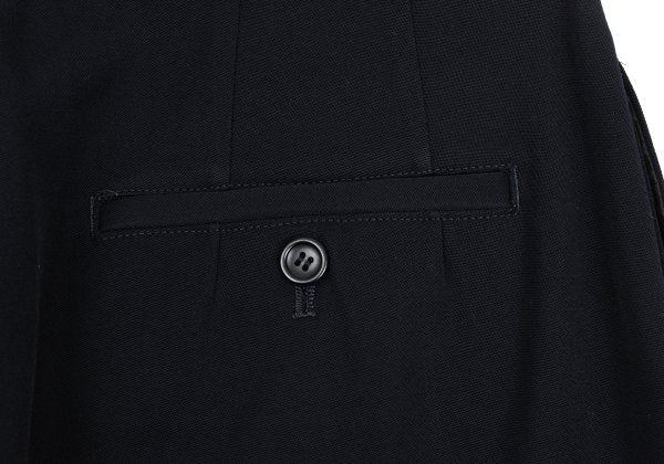 Y's Wool Gabardine Two-Tuck Wide Pants Navy Size M