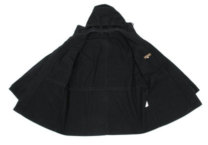 Y's for men Cotton Hooded Double Zip Jacket Black Size L