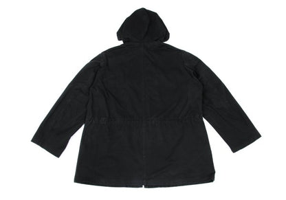 Y's for men Cotton Hooded Double Zip Jacket Black Size L