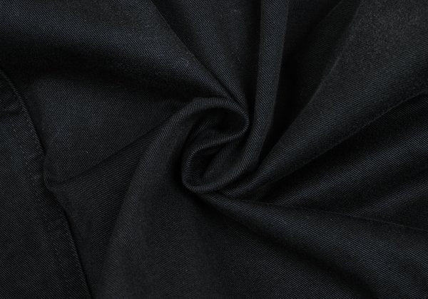 Y's for men Cotton Hooded Double Zip Jacket Black Size L