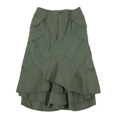 JUNYA WATANABE CDG Military Reworked Midi Skirt Khaki Size S