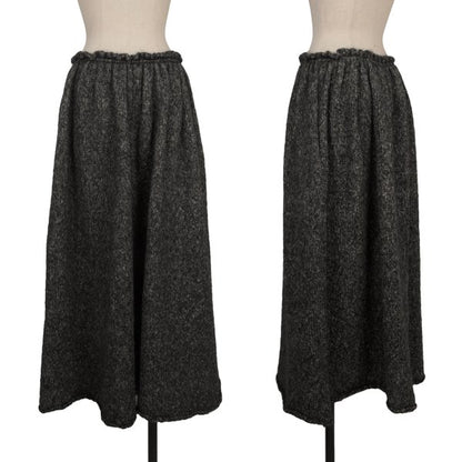 Y's Wool Blend Gathered Midi Skirt Beige Size 3