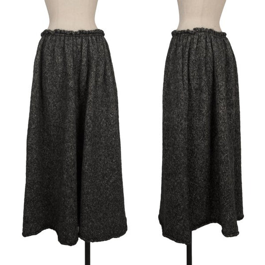 Y's Wool Blend Gathered Midi Skirt Beige Size 3