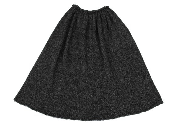 Y's Wool Blend Gathered Midi Skirt Beige Size 3