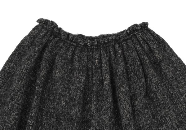 Y's Wool Blend Gathered Midi Skirt Beige Size 3