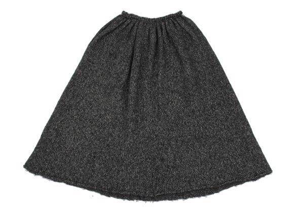 Y's Wool Blend Gathered Midi Skirt Beige Size 3