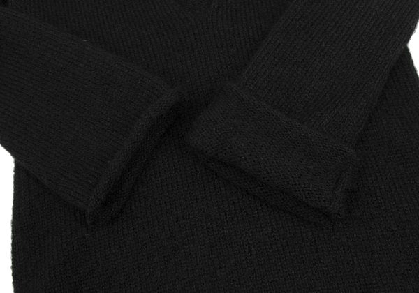 Y's Wool Blend U-Neck Sweater Black Size 3