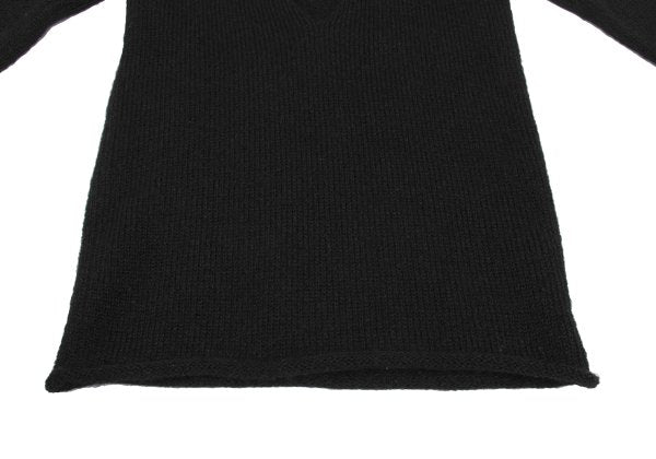 Y's Wool Blend U-Neck Sweater Black Size 3
