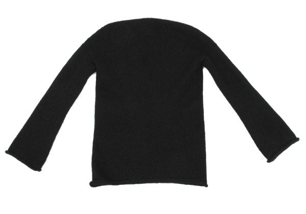 Y's Wool Blend U-Neck Sweater Black Size 3