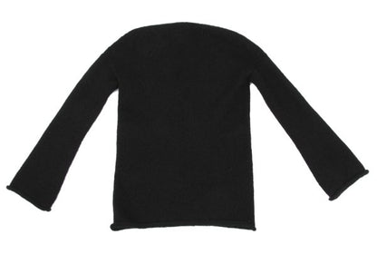 Y's Wool Blend U-Neck Sweater Black Size 3