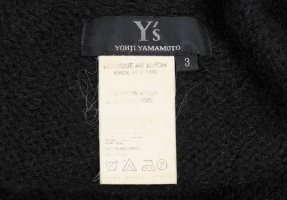Y's Wool Blend U-Neck Sweater Black Size 3