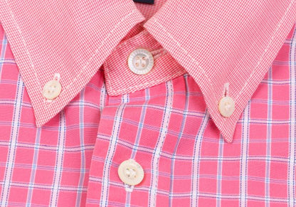 COMME des GARCONS HOMME Cotton Check Panel Shirt Pink Size L