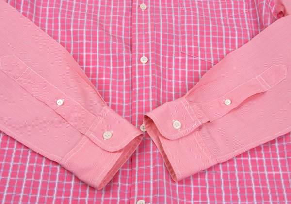 COMME des GARCONS HOMME Cotton Check Panel Shirt Pink Size L