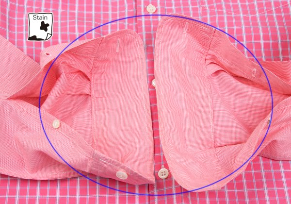 COMME des GARCONS HOMME Cotton Check Panel Shirt Pink Size L