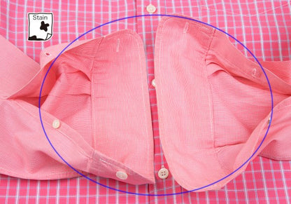 COMME des GARCONS HOMME Cotton Check Panel Shirt Pink Size L