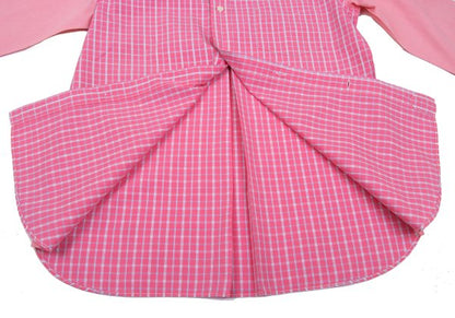 COMME des GARCONS HOMME Cotton Check Panel Shirt Pink Size L