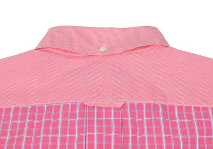 COMME des GARCONS HOMME Cotton Check Panel Shirt Pink Size L