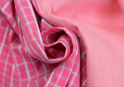 COMME des GARCONS HOMME Cotton Check Panel Shirt Pink Size L