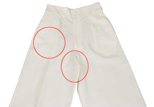 Yohji Yamamoto FEMME 95SS Cotton Silk Pants White Size SS