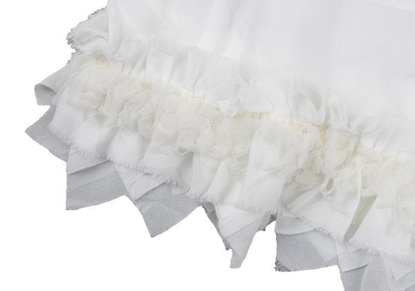 COMME des GARCONS Sheer Ruffle Zip Jacket White Size S