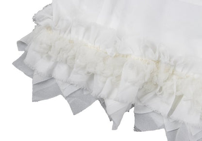 COMME des GARCONS Sheer Ruffle Zip Jacket White Size S
