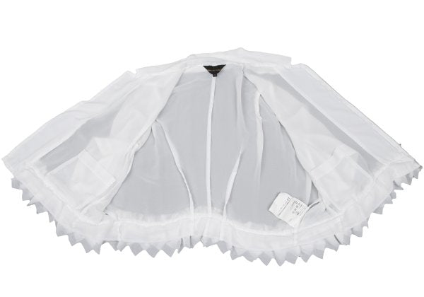 COMME des GARCONS Sheer Ruffle Zip Jacket White Size S