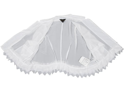 COMME des GARCONS Sheer Ruffle Zip Jacket White Size S