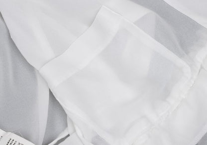 COMME des GARCONS Sheer Ruffle Zip Jacket White Size S