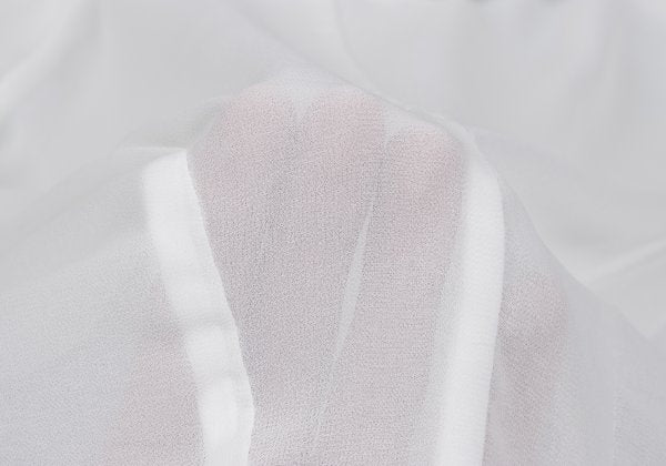 COMME des GARCONS Sheer Ruffle Zip Jacket White Size S