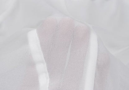 COMME des GARCONS Sheer Ruffle Zip Jacket White Size S