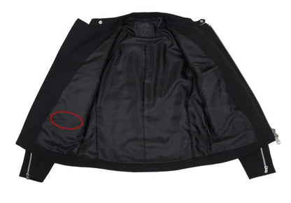 s'yte Poly Padded Elbow Patch Rider Jacket Black Size 2