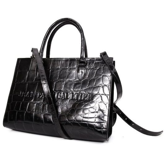 Jean Paul GAULTIER Croco Bag Black
