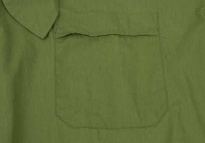 gigli Cotton Ribbon Neck Short Sleeve Yellow Green Shirt Size S