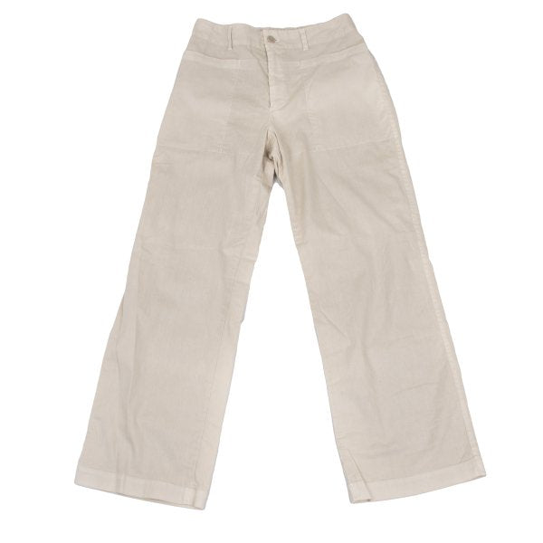 Plantation Garment Dyed Cotton Linen Pants Beige Size M