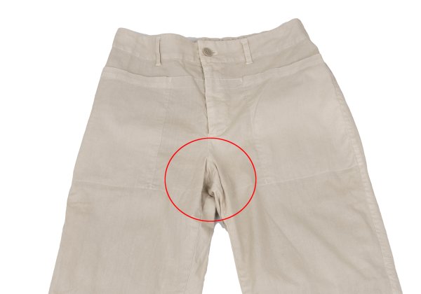 Plantation Garment Dyed Cotton Linen Pants Beige Size M