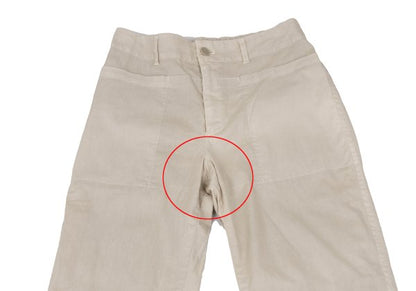 Plantation Garment Dyed Cotton Linen Pants Beige Size M