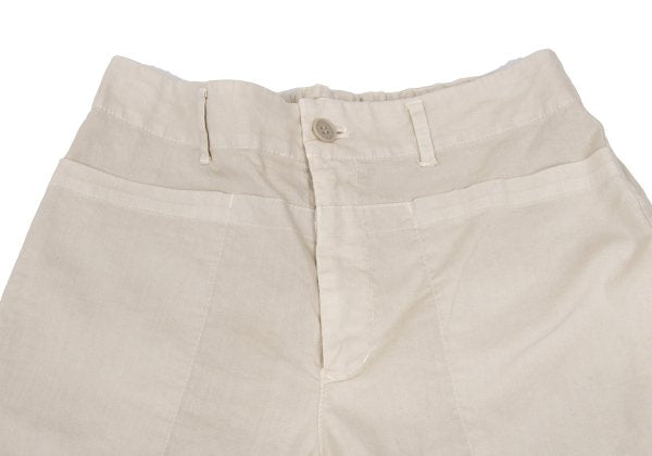 Plantation Garment Dyed Cotton Linen Pants Beige Size M