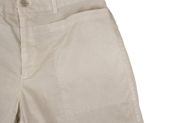 Plantation Garment Dyed Cotton Linen Pants Beige Size M
