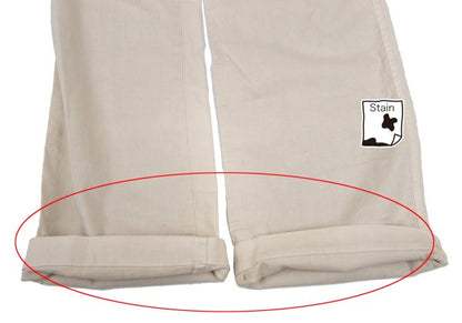 Plantation Garment Dyed Cotton Linen Pants Beige Size M