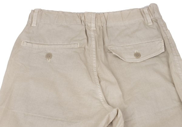 Plantation Garment Dyed Cotton Linen Pants Beige Size M