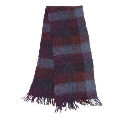 JURGEN LEHL Wool Check Fringe Scarf Multi
