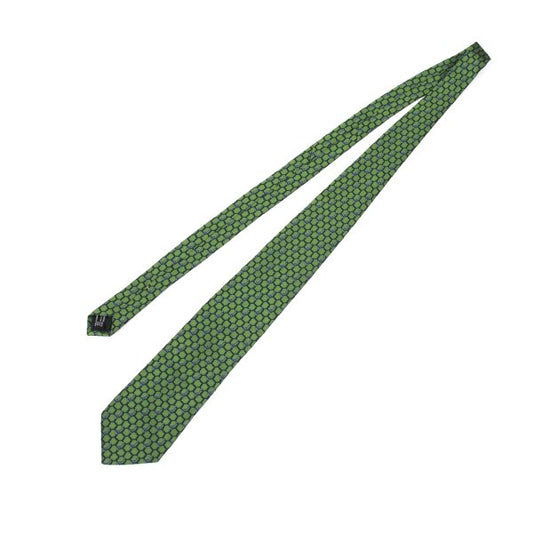 GUCCI Green/Navy Silk Jacquard Patterned Tie