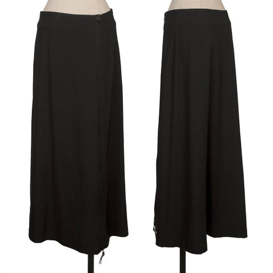 ISSEY MIYAKE Inner Mesh Zip Nylon Skirt Black Size 3