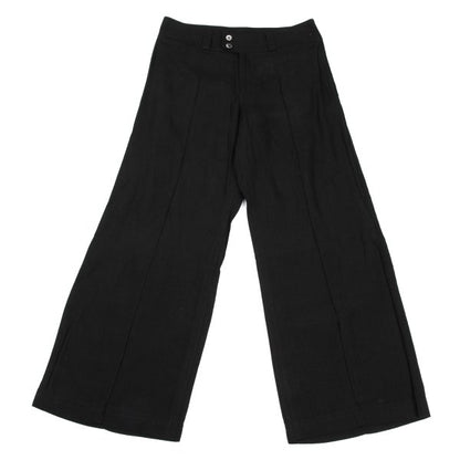 COMME des GARCONS Linen Rayon Wide Pants Black Size M