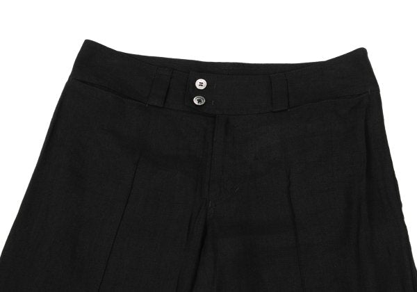COMME des GARCONS Linen Rayon Wide Pants Black Size M