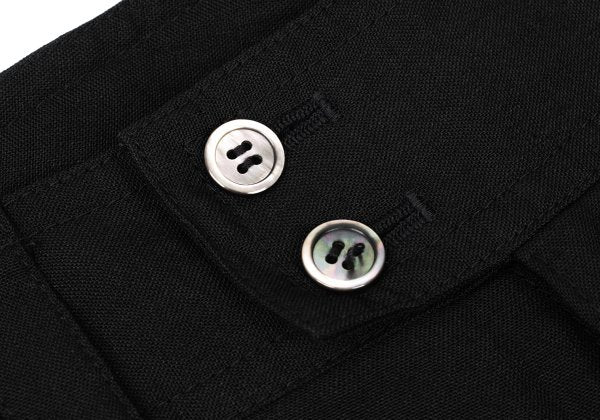 COMME des GARCONS Linen Rayon Wide Pants Black Size M